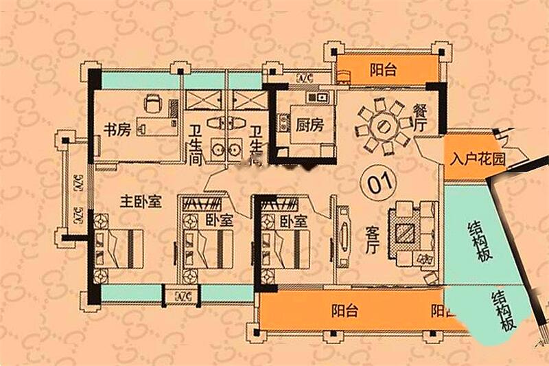 4期天悦4/5/7/8栋01户型