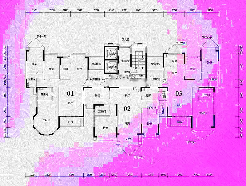 锦绣国际花城3室2厅1卫