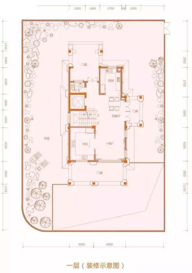 六室两厅三卫 建面约210㎡